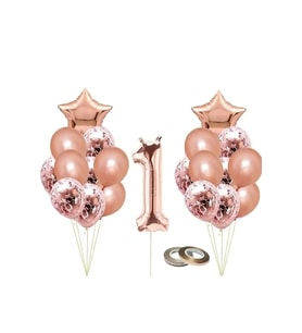 1 Yaş Balon Set Rose Gold