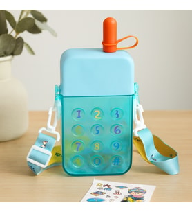 Telefon Modeli Su Matarası 300 ml - Pipetli Vidalı Kapak Askılı