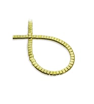 Hematit Doğal Taş Altın Sarı Çift Delikli 6x4mm Dizi