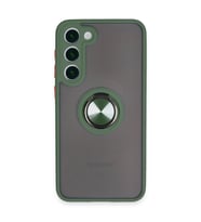 Samsung Galaxy S23 Plus Kılıf Montreal Yüzüklü Silikon Kapak - Yeşil
