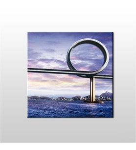Daire Yol Kanvas Tablo 180x180cm