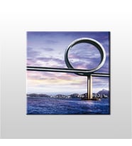 Daire Yol Kanvas Tablo 180x180cm
