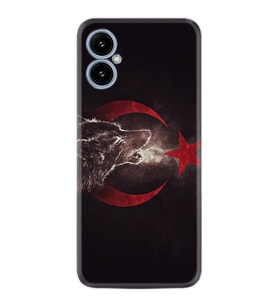 X5 Kılıf Resimli Desenli Baskılı Silikon Kurt Ve Ay Yıldız 1403