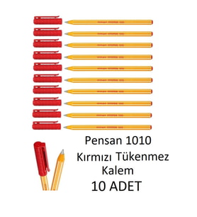 1010 Kırmızı Tükenmez Kalem Ofispen 10 adet