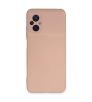 Xiaomi Poco M5 Kılıf Nano İçi Kadife Silikon - Pudra
