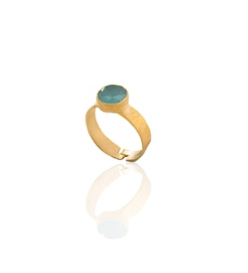 Kadir Jewellery 22 Ayar Altın Kaplama Zirkon Taşlı Kadın Minimal Yüzük