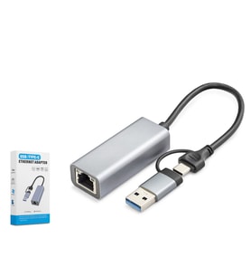 Usb 3.0 & Type-C Ethernet Adaptör Gigabit - Gri HDX7863