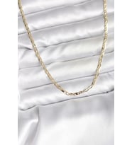 14K Gold Renk Kaplama Ezme Zincir Model CM Kadın Kolye - TJ-BKO10745