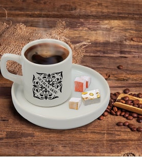 BK Gift Kişiye Özel Sunum Tabaklı İsimli Türk Kahvesi Fincanı Model 10