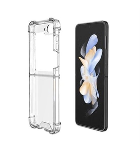 Coverzone Galaxy Z Flip 6 ile uyumlu K?l?f Z-Nitro Anti Shock Silikon Kapak Kamera Korumal? Anti?ok Airbag K�?e Korumal? Silikon ?effaf K?l?f