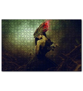 Cakapuzzle Kadın Karga Kanatlar ve Alevler Kompozisyon  Puzzle Yapboz MDF (Ahşap) (120 Parça)