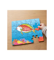 Denizaltında Kırmızı Balık Tasarımlı 24 Parça Ahşap Çocuk Puzzle MPK0308
