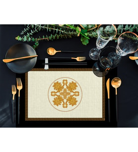 Figüratif Gold Amerikan Servis 4'lü Set 35X50CM