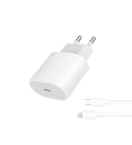20W PD iPhone Şarj Aleti USB-C Adaptör ve Lightning Şarj Kablosu Seti (Beyaz)