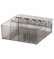 Çekmece İçi Makyaj Düzenleyici 32x28x10 cm IKEA Makyaj Organizeri Füme Renk Bölmeli Kutu
