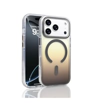 Coverzone iPhone 17 Pro i�in K?l?f MagSafe ile uyumlu Transparan Renk Ge�i?li Z-Toros M-safe Kablosuz ?arj destekli Gradyan Tasar?m IPHONE 17 Pro ?LE UYUMLU KILIF Gri