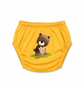 Unisex Hayvan Desenli Alıştırma Külodu - 3 NO / GRİ