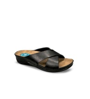 Ceyo 9946-1 Topuk Jelli Anatomik Taban Kadın Terlik Siyah 35-40