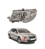 Skoda Super B Sol Şöför Far Lambası 2007-2012