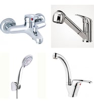 ARÇE Mix Banyo Kuğu Lavabo Spiralli Mutfak Bataryası Ve Duş Takımı