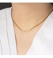 Kişiye Özel 925 Ayar Gümüş Kayan Yıldız İsim Kolye (Gold)