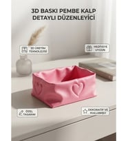 Kalp Desenli Organizer Kutu
