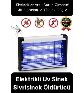 Çift Florasan Yüksek Güç Sessiz Zincir Askılı Sineksavar Elektrikli Uv Sivrisinek Öldürücü Kovucu