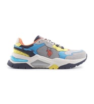 U.s. Polo Assn. Vincent 4Fx Erkek Gri-Mavi-Sarı (40-45) Sneaker Ayakkabı