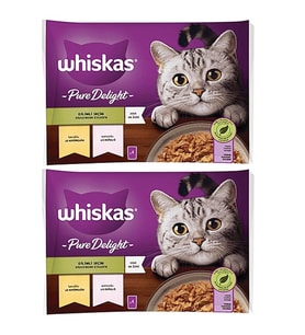 Whiskas Pouch Pure Delight Jöle İçinde Tavuklu ve Somonlu Yetişkin Kedi Konserve