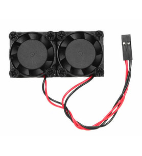 Raspberry Dual Fan Set Pi 4 3 B B+  2 Adet 9mm Alüminyum Blok Çift Soğutma Fanı Isı Emici Dağıtıcı