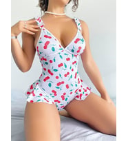 Arias Closet Vişne Desenli Fantezi Body