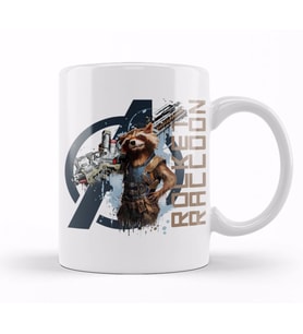 Avengers  Rocket Raccoon  Kupa Bardak Porselen