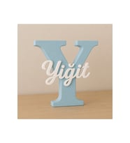 Kişiye Özel Harf İsimlik - Biblo - Obje - Aksesuar - Led Işıklı - 20 cm boyutlu - Usb'li