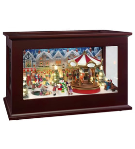 Heirloom Işıklı ve Animasyonlu Müzik Kutusu Yılbaşı Dekoru 33x24 cm