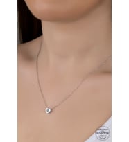 SWAROVSKİ CRYSTAL KALP  925 AYAR GÜMÜŞ KOLYE