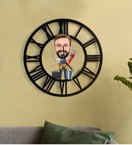 Kişiye Özel Tamirci Karikatür 3D Ahşap Mdf Duvar Saati 227