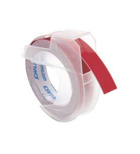 Kabartma Şerit 9mm X 3mt Kırmızı (10 Lu Paket) S0898150