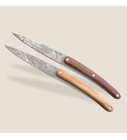 2 Deejo Paring Knives, Olive and Coral Wood / Japonese Bıçak Seti (Karışık)