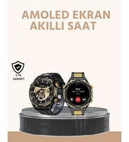 Amoled Ekran Akıllı Saat Uyku Nabız Adım Ölçer Su Geçirmez