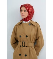 Armine Saf İpek Sura Eşarp-2026 İlkbahar-Yaz- 953000D (Kırmızı)