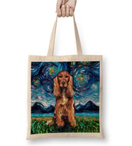 Red Cocker Spaniel Starry Night Bez Çanta Uzun Saplı