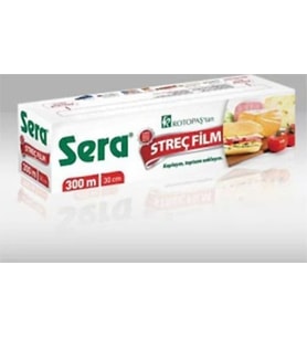 Sera Streç Film 300 Metre x 30 Cm - 8 Micron - Kayar Kesme Bıçağı Hediyeli