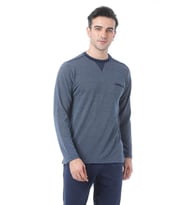 Çift Kaplan 8519 Erkek Uzun Kollu Jakarlı O Yaka Pijama Takımı (Bordo)