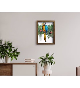 BK Home Doğal Masif Ahşap Çerçeveli Tablo 45x65cm-79