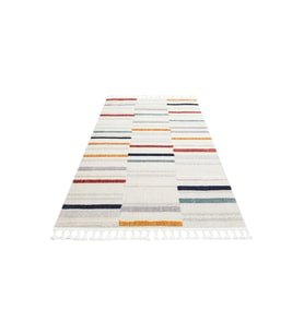 Makine Kaymaz Yıkanabilir Beyaz Modern Triko Salon Mutfak Halısı Koridor Halısı Yolluk trz 01 multy