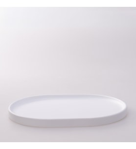 Victoria Oval Tepsi Büyük Beyaz