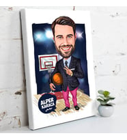 Basket Koçu Erkek Karikatürlü Kanvas Tablo