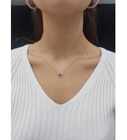 Kelebek Lazer Mineli Minimal Kolye (Karışık)