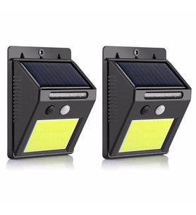 Pazariz Fotoselli Led Lamba Işık Sensörlü Güneş Enerjili Solar Duvar Kapı Kamp Bahçe Lambası 2 Adet