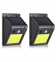 Pazariz Fotoselli Led Lamba Işık Sensörlü Güneş Enerjili Solar Duvar Kapı Kamp Bahçe Lambası 2 Adet